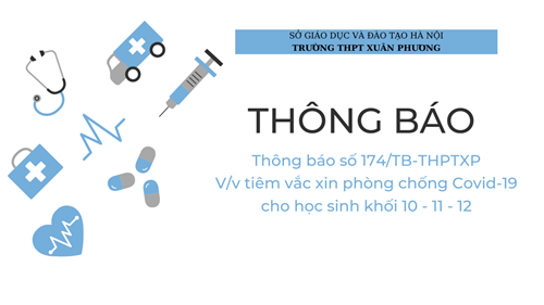 Thông báo về việc tiêm vắc-xin phòng chống Covid-19 cho học sinh trường THPT Xuân Phương