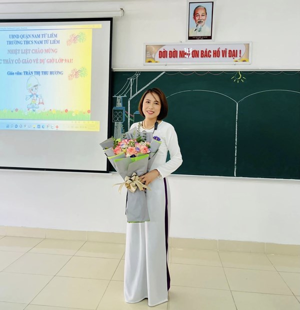 Giáo viên trường THCS Nam Từ Liêm thực hiện tiết dạy giáo viên giỏi cấp Thành phố môn Công Nghệ