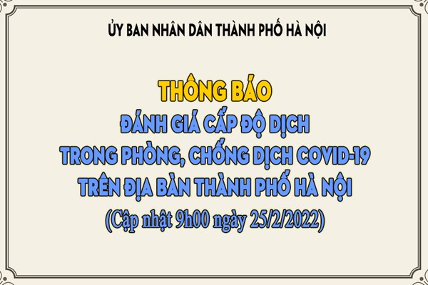 Thông báo đánh giá cấp độ dịch trong phòng, chống dịch Covid-19 trên địa bàn thành phố Hà Nội