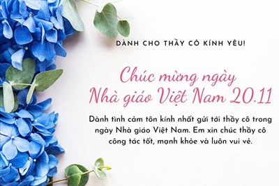 Chào mừng ngày Nhà giáo Việt Nam 20/11/2021