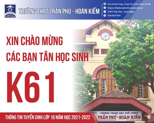 Vui mừng chào đón các bạn tân học sinh K61 - THPT Trần Phú - Hoàn Kiếm
