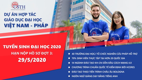 Trường ĐH Khoa học và Công nghệ Hà Nội (ĐH Việt Pháp) tuyển sinh ĐH năm 2020