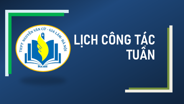 Lịch công tác tuần 7 - HK I