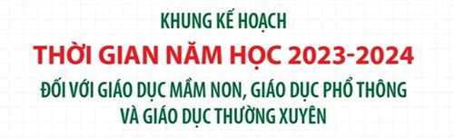 Quyết định v/v ban hành khung kế hoạch thời gian năm học 2023 - 2024 đối với giáo dục mầm non, giáo dục phổ thông và giáo dục thường xuyên trên địa bàn thành phố Hà Nội