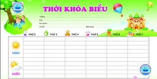 Thời khóa biểu  thực hiện từ 13/11/2017