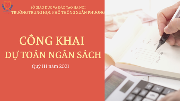 Quyết định về việc công bố công khai tình hình thực hiện dự toán ngân sách quý III năm 2021 của trường THPT Xuân Phương