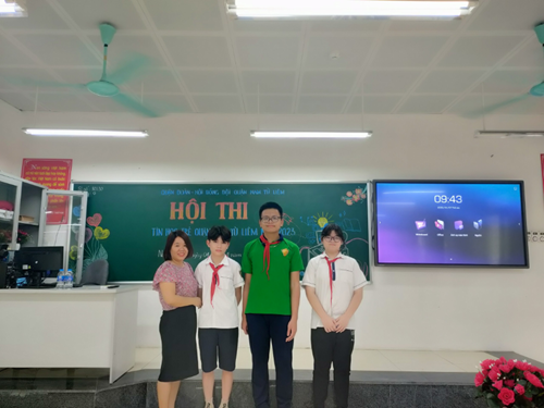 Học sinh trường THCS Nam Từ Liêm tham gia hội thi Tin học trẻ quận Nam Từ Liêm năm 2023 