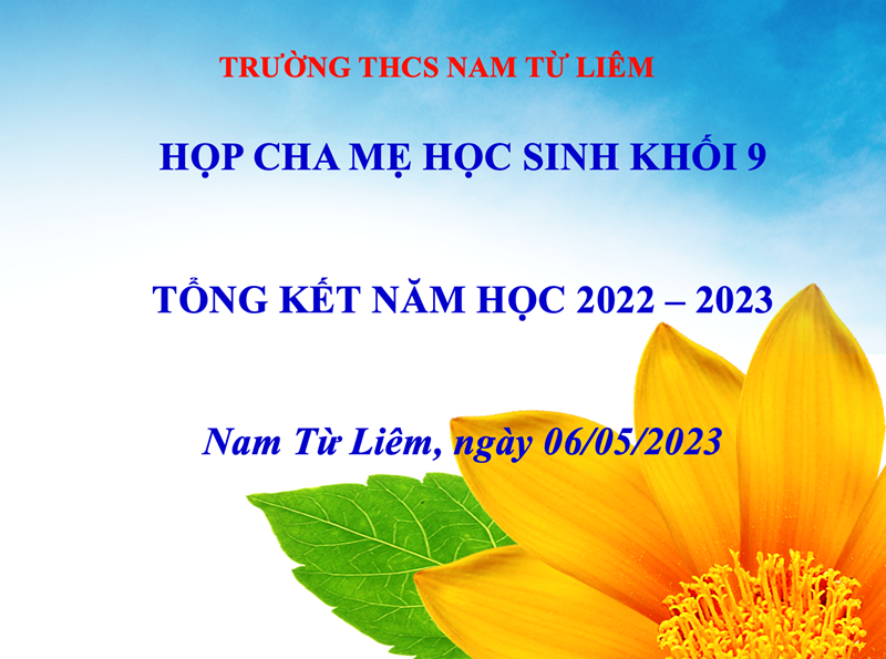 Trường THCS Nam Từ Liêm tổ chức họp PHHS khối 9 năm học 2022 - 2023