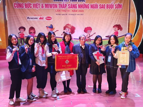 Học sinh trường THCS Nam Từ Liêm đạt giải Nhất cuộc thi “Cùng Đức Việt và Miwon thắp sáng những ngôi sao buổi sớm” toàn quốc năm 2020