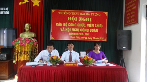 Hội nghị cán bộ công chức viên chức và hội nghị công đoàn năm học 2016-2017