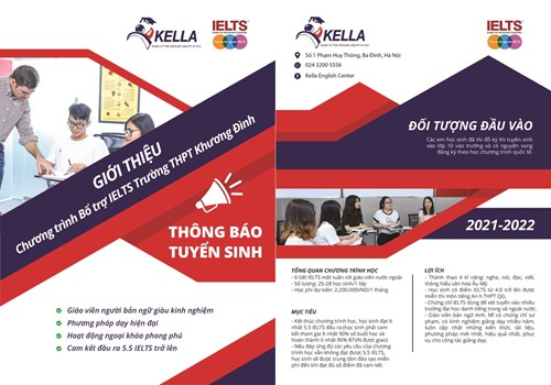 Thông báo tuyển sinh lớp IELTS năm học 2021 - 2022 của trung tâm Anh ngữ KELLA