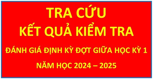 Thông tin tra cứu kết quả kiểm tra đánh giá định kỳ đợt giữa học kỳ 1 năm học 2024-2025