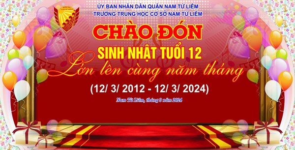 Về việc tổ chức cuộc thi Rung chuông vàng
Chủ đề “THCS Nam Từ Liêm - Lớn lên cùng năm tháng”
chào mừng 12 năm ngày thành lập trường (12/03/2012 – 12/03/2024)
