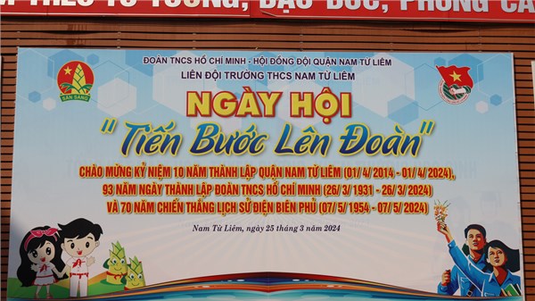 Trường THCS Nam Từ Liêm kỉ niệm 83 năm ngày thành lập Đội TNTP Hồ Chí Minh và tổ chức Kết nạp Đoàn viên mới