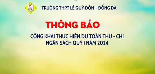 Công khai thực hiện dự toán thu-chi ngân sách quý I năm 2024