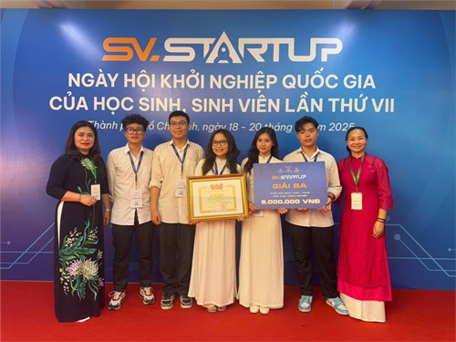 Học sinh trường THPT Lê Quý Đôn – Đống Đa đạt giải Ba vòng Chung kết Quốc gia tại Ngày hội Khởi nghiệp Quốc gia của học sinh, sinh viên lần thứ VII – SV. Startup!
