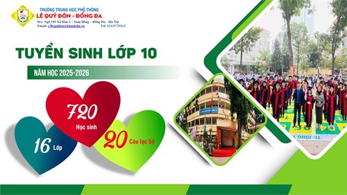 Thông tin tuyển sinh vào lớp 10 năm học 2025-2026