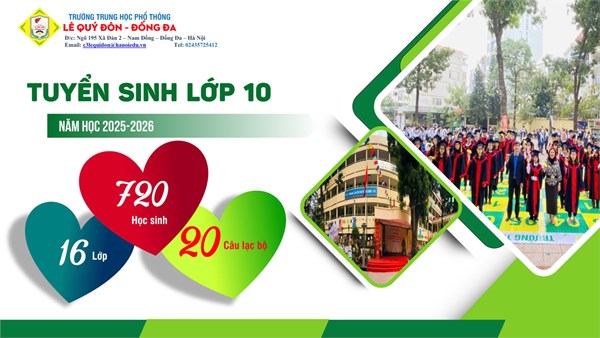 Thông tin tuyển sinh vào lớp 10 năm học 2025-2026