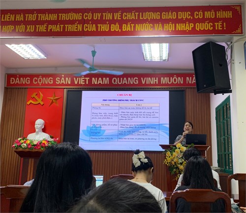 Trường THPT Liên Hà tổ chức hội nghị phổ biến quy chế thi và công bố quyết định điều động nhân sự tham gia làm nhiệm vụ trong kì thi tuyển sinh lớp 10 năm 2025