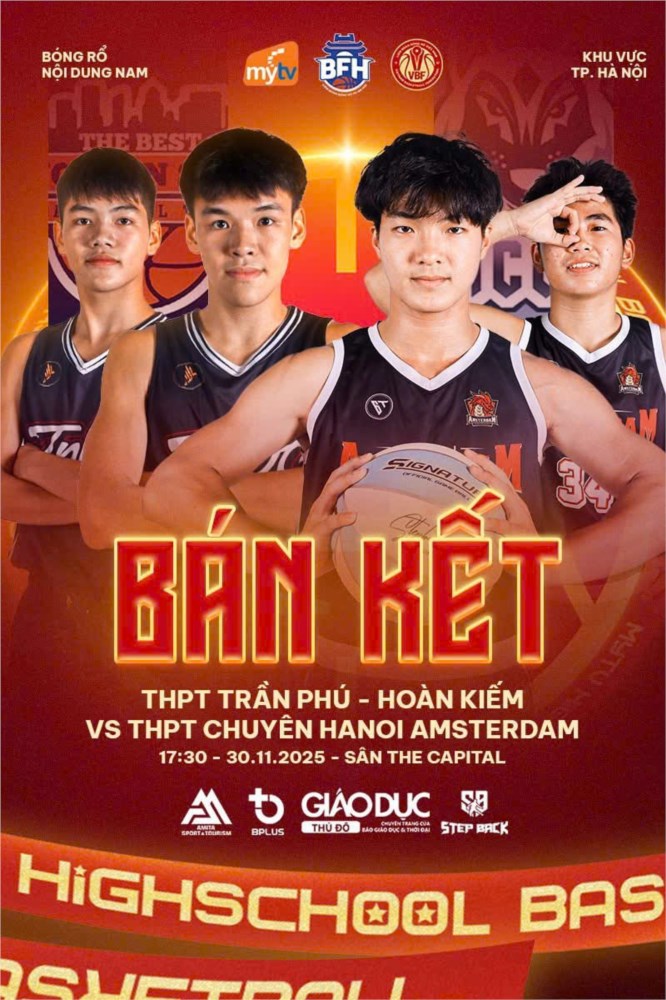 Ngày hội Thể dục thể thao Cụm các trường THPT: đội Bóng rổ nam Trần Phú - Hoàn Kiếm xuất sắc giành ngôi Á quân!