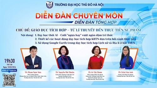 Giáo viên trường THPT Liên Hà tham gia diễn đàn chuyên môn trực tuyến