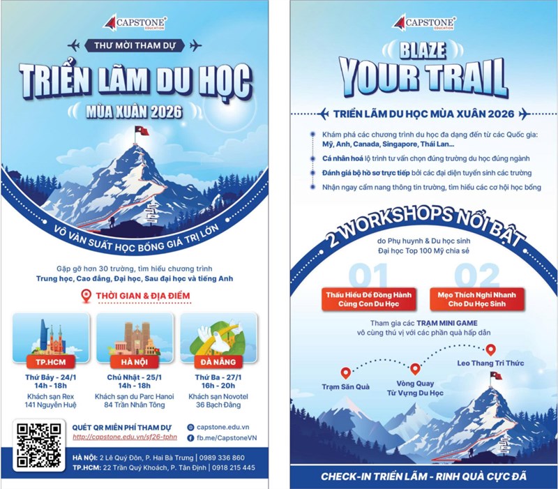 Triển lãm du học mùa xuân - BLAZE YOUR TRAIL - Bứt phá kế hoạch du học ngay từ hôm nay